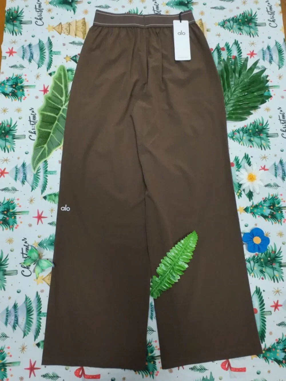 ALO Yoga Suit Up Trouser☕Espresso Color Wide-Leg Pants 30